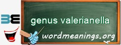 WordMeaning blackboard for genus valerianella